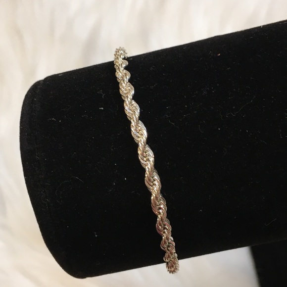 Silver Twisted Rope Bracelet - Picture 2 of 4